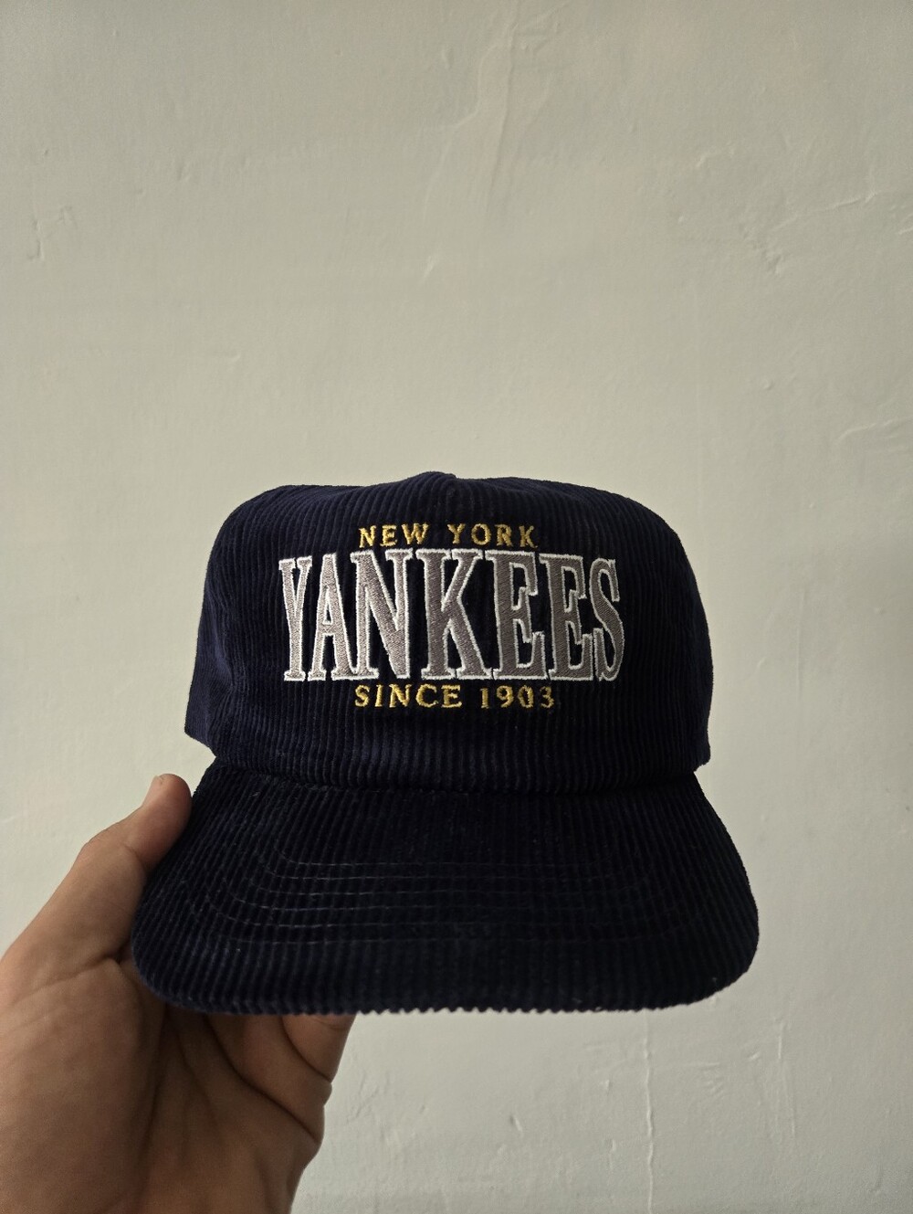 Yankees Strapback  Thick Corduroy